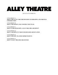 LIST OF ATTACHMENTS ATTACHMENT A: ABOUT ... - Alley Theatre