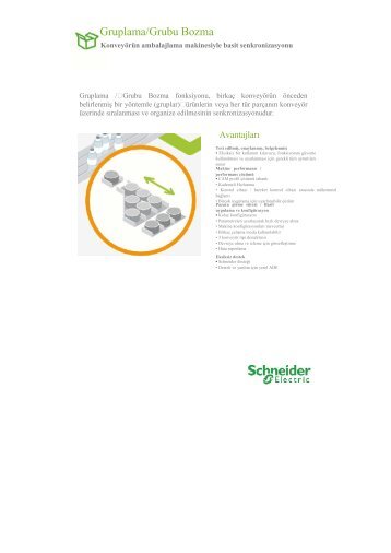 Gruplama / Grubu Bozma (pdf, 65,24 kb) - Schneider Electric