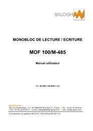 MOF 100/M-485 - Balogh technical center