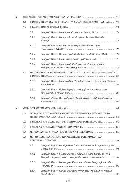 Model Baru ekonoMi untuk Malaysia Bahagian akhir: langkah dasar ...