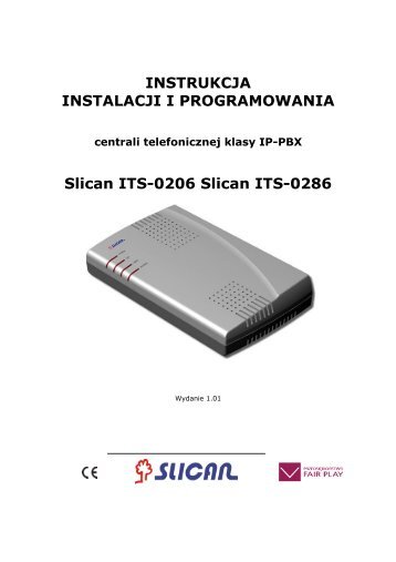 Instrukcja instalacji i programowania centrali Slican ITS-0206