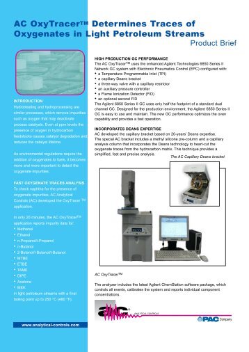 AC OxyTracerTM Determines Traces of Oxygenates in Light ...