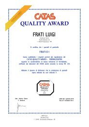 FRATI LUIGI QUALITY AWARD - Gruppo Frati S.p.A.