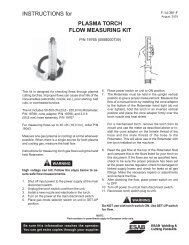 INSTRUCTIONS for PLASMA TORCH FLOW MEASURING KIT