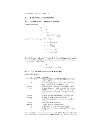 0.1 Spherical Cylindricals