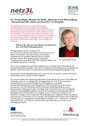 Dr. Thomas Reglin, Mitautor der Studie „Bausteine in der ... - Netz3L