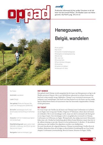 Henegouwen, België, wandelen - Op Pad