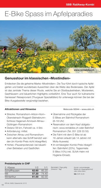 Freizeittipps Sommer 2013 - Ausflüge in der Ostschweiz ... - PostBus