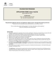 Application Form for Music Theatre - Victorian College of the Arts ...