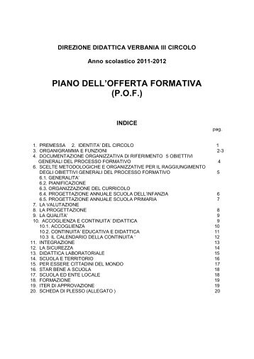 direzione didattica verbania iii circolo - Terzo Circolo Didattico ...