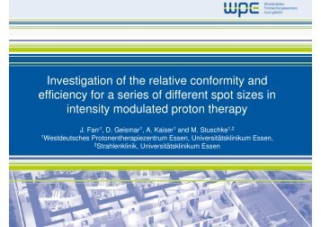 Investigation of the relative conformity and efficiency for ... - Wcenter.de