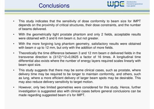 Investigation of the relative conformity and efficiency for ... - Wcenter.de