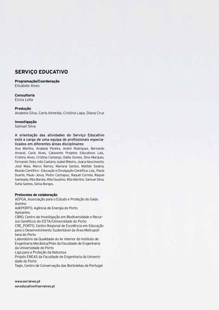 Programas Educativos 2011/2012 - FundaÃ§Ã£o de Serralves