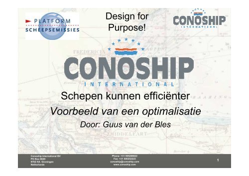 Conoship - Schepen kunnen efficienter