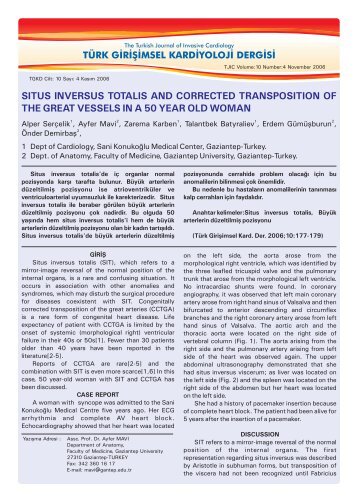 situs inversus totalis and corrected transposition of the great vessels ...