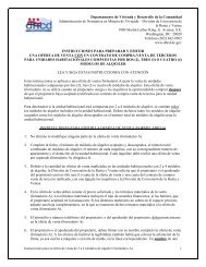 Departamento de Vivienda y Desarrollo de la Comunidad 1 la ...