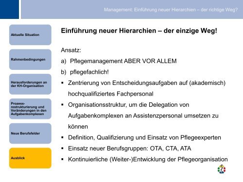 Maier, Irene: Einfuehrung neuer Hierarchien - Heilberufe