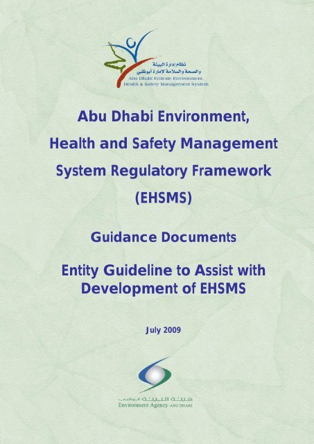 Abu Dhabi Environment, Health and Safety Management System ...