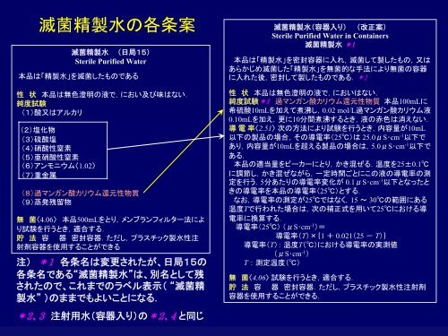 è£½è¬ç¨æ°´ã«é¢ããåæ¡ã¨ åèæå ±ã®æ¹æ­£ç¹ - å»è¬åå»çæ©å¨ç·åæ©æ§