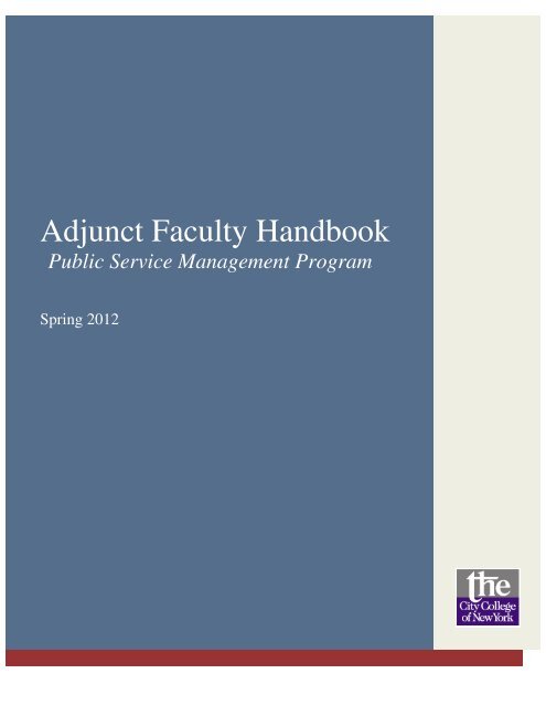 Adjunct Faculty Handbook - The City College of New York - CUNY