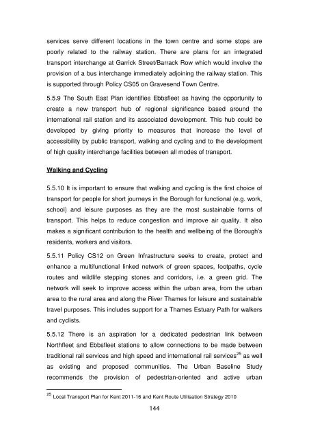 Proposed Submission: Gravesham Local Plan Core Strategy