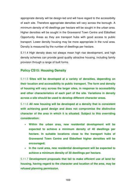 Proposed Submission: Gravesham Local Plan Core Strategy