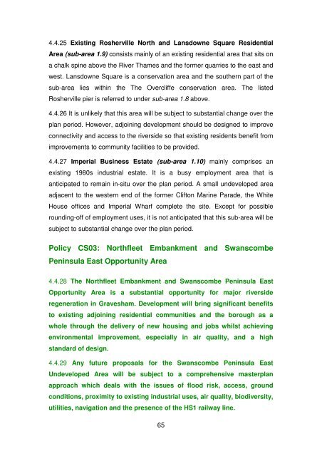 Proposed Submission: Gravesham Local Plan Core Strategy