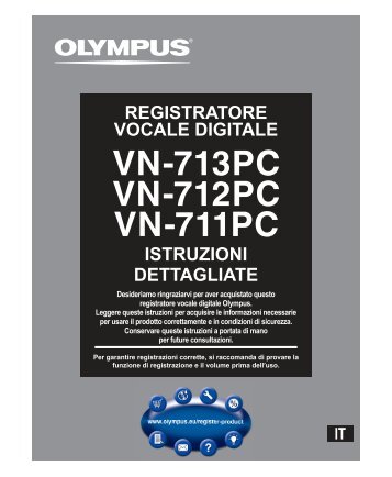 istruzioni dettagliate registratore vocale digitale - Olympus
