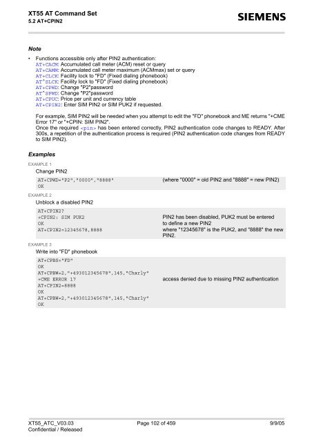 XT55 AT Command Set - Wireless Data Modules