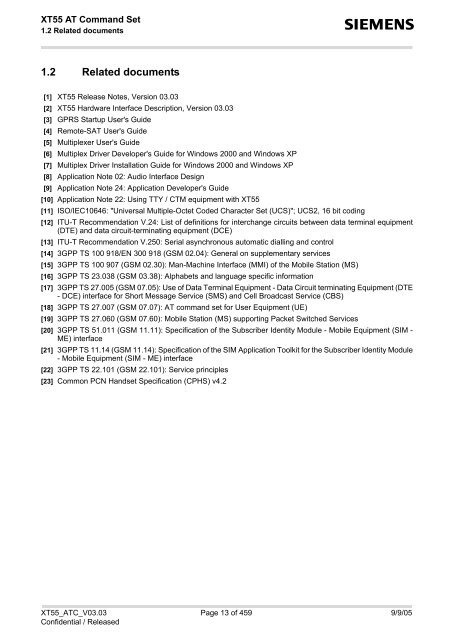 XT55 AT Command Set - Wireless Data Modules