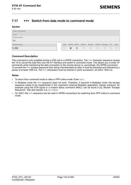 XT55 AT Command Set - Wireless Data Modules