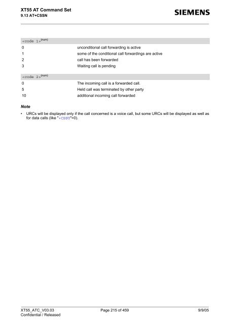 XT55 AT Command Set - Wireless Data Modules