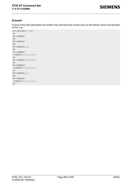 XT55 AT Command Set - Wireless Data Modules