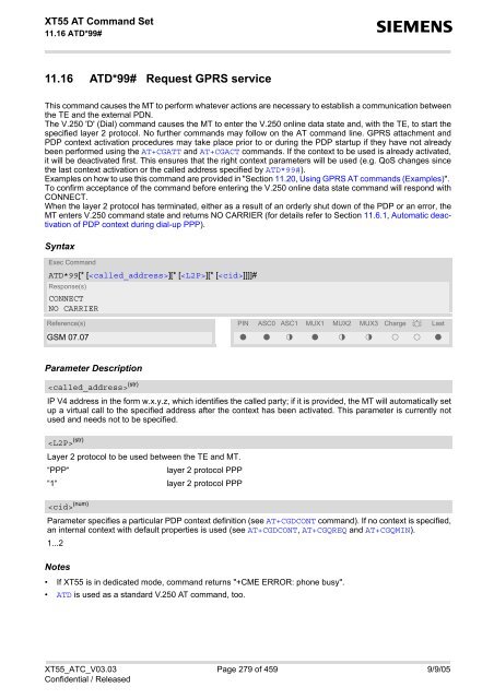 XT55 AT Command Set - Wireless Data Modules