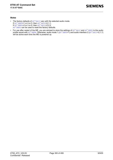 XT55 AT Command Set - Wireless Data Modules