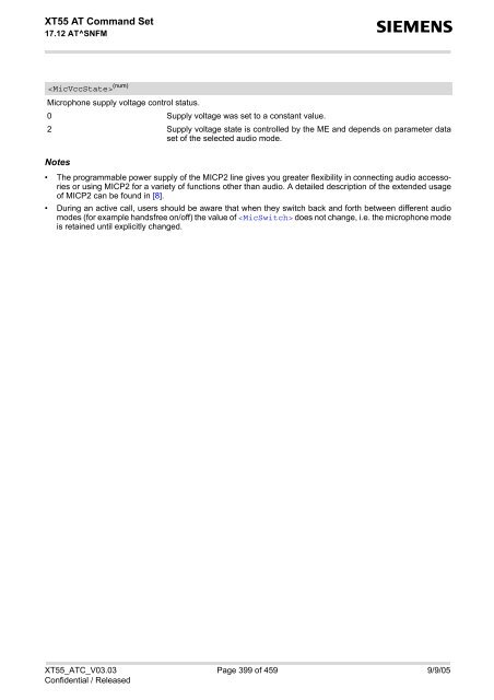 XT55 AT Command Set - Wireless Data Modules