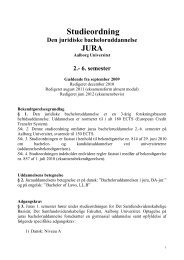 Bacheloruddannelsen i Jura, 2009 - redigeret 2010, 2011 og 2012