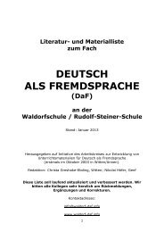 Literaturliste zum Fremdsprachenunterricht - Waldorf-DaF