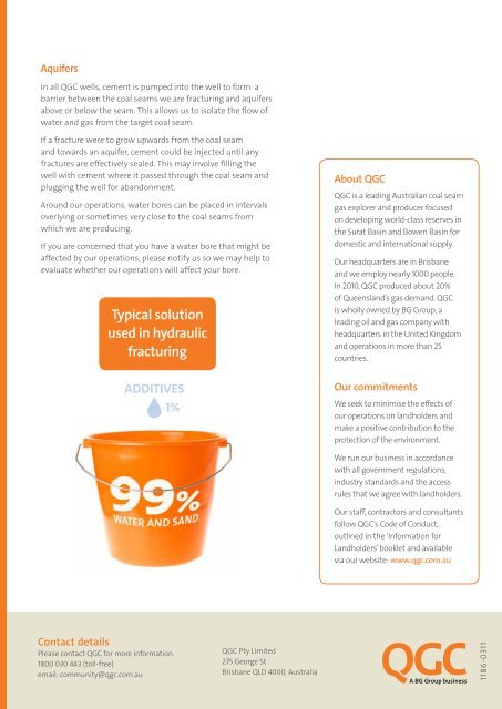 Hydraulic fracturing - QGC