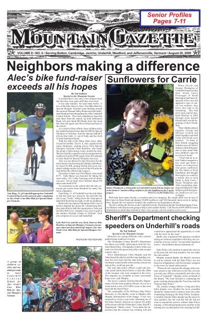 Neighbors making a difference - Mountain Gazette
