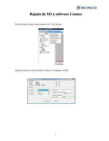 Bajada de M3 a software Connex