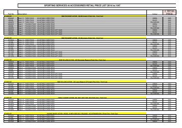 Accuracy International Accessories Retail Price ... - Sporting Services