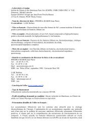 (ICMPE). UMR CNRS-UPEC n° 7182 Directeur : Michel Latro