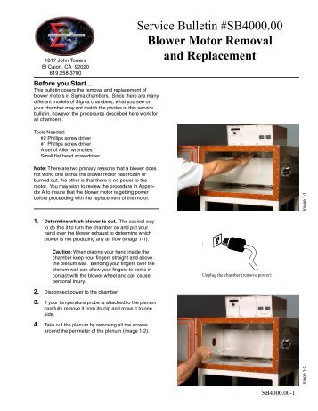 Blower Motor - Removal and Replacement - Sigma Systems ...