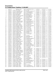 Gesamtliste 14. Feldkirchner Triathlon 11.08.2007