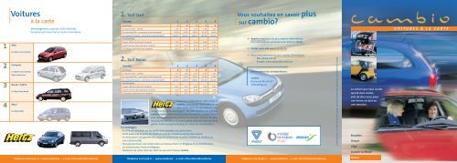 Voitures sur cambio? - Cambio Carsharing