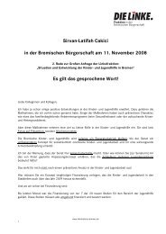Sirvan-Latifah Cakici in der Bremischen BÃ¼rgerschaft am 11 ...