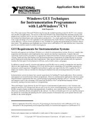 Windows GUI Techniques for Instrumentation Programmers with ...