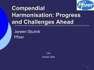 Compendial Harmonisation - CVG