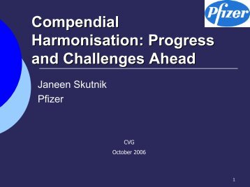 Compendial Harmonisation - CVG